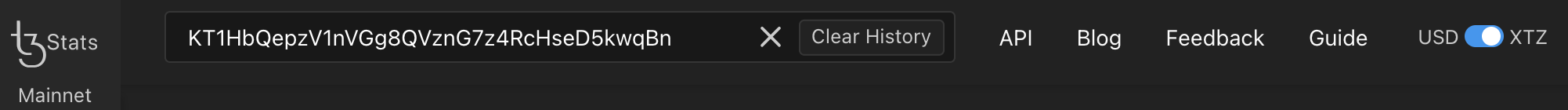 Mavryk Explorer search bar
