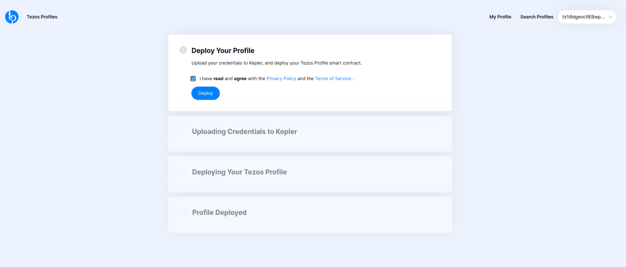 Mavryk Profiles, deploy your profile